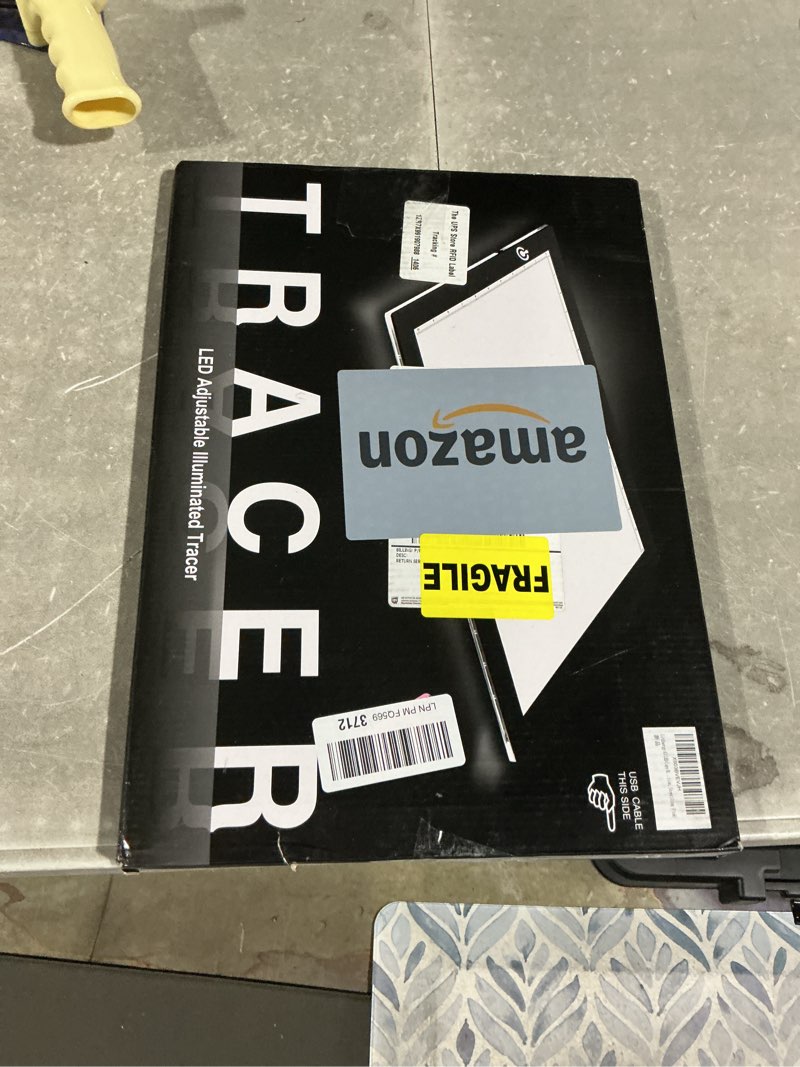 Condition photo showing As Is for LitEnergy A3 LED Copy Board Light Tracing Box, Ultra-Thin Adjustable USB Power Artcraft LED Trace Light Pad for Tattoo Drawing, Streaming, Sketching, Animation, Stenciling (Pink) 02 - A3 PINK