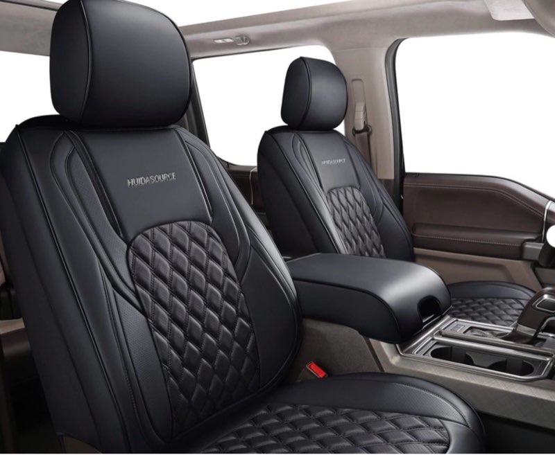 Huidasource Tacoma Front Seat Covers, Leather Car Seat Covers Custom Fit for Toyota Tacoma 2016-2023