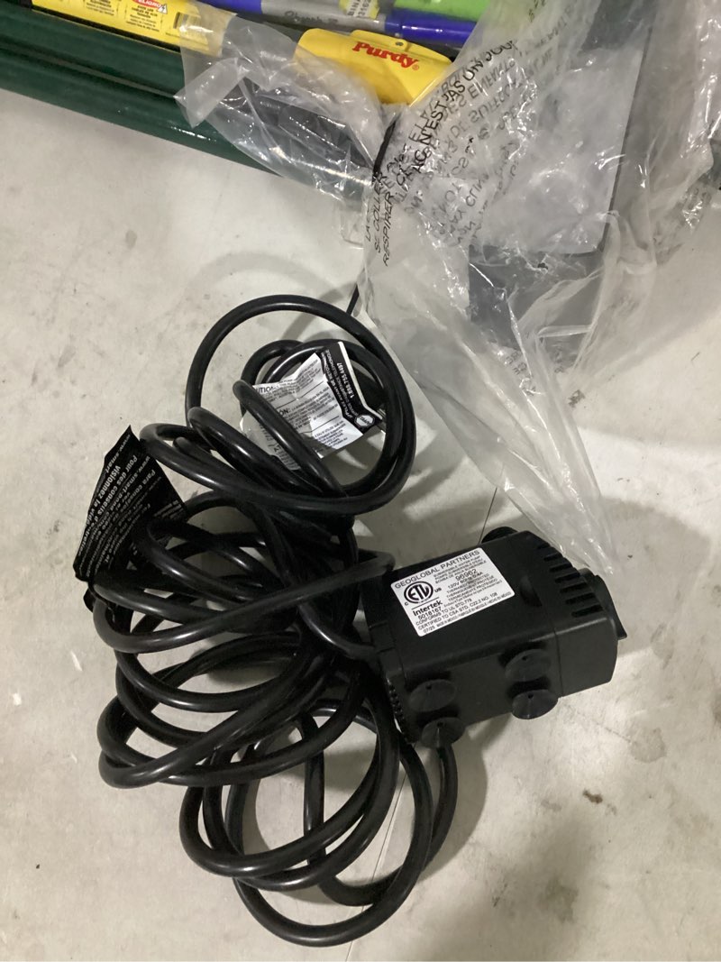Condition photo showing As Is for smartpond low water shut-off 80 -gph submersible corded electric fountain pump