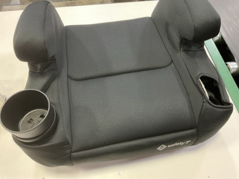 Condition photo showing As Is for Safety 1st Comfort Ride Lite Booster Car Seat, 2-Pack, Lightweight Backless Booster Seat, Machine Washable, Dishwasher Safe Cup Holders, USA-Made, Fits Kids 40-100 lbs, 43.4-57", Pure Black
