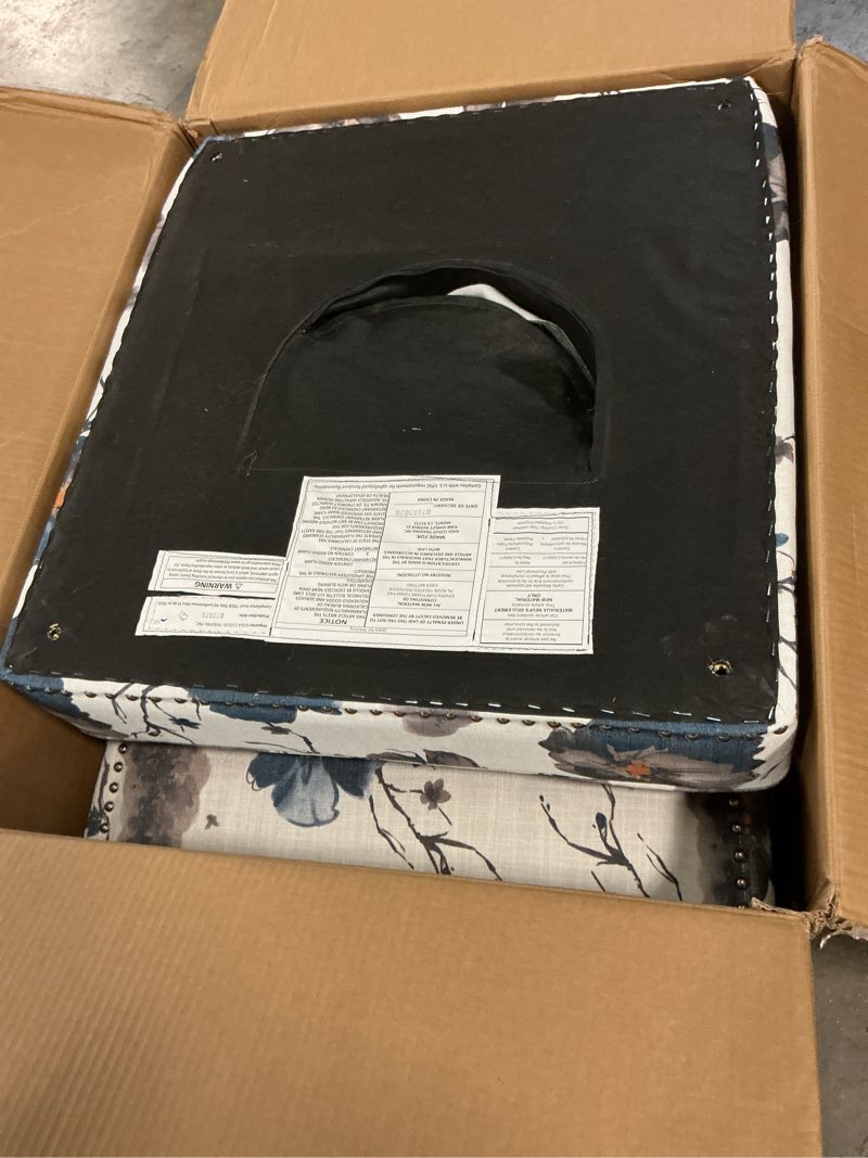 Condition photo showing As Is for Boaz Fabric Club Chair - Floral Print