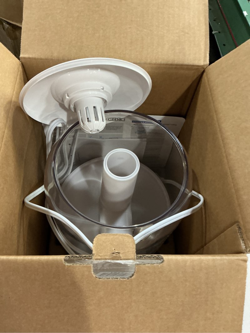 Condition photo showing As Is for DREO Humidifiers for Bedroom, 3L Top Fill 30H & 26dB Quiet Runtime for Large Room, Cool Mist Ultrasonic Humidifier with Humidity Sensor, Night Light for Home, Baby, Nursery, Plants, New Edition Pearl White