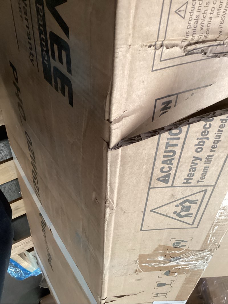 Condition photo showing As Is for Garvee Queen Size Bed Frame with LED Lights, Floating Bed with Velvet Upholstered Storage Headboard,