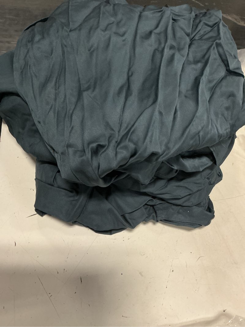 Condition photo showing As Is for bamboo fitted sheet set, twin, nightfall