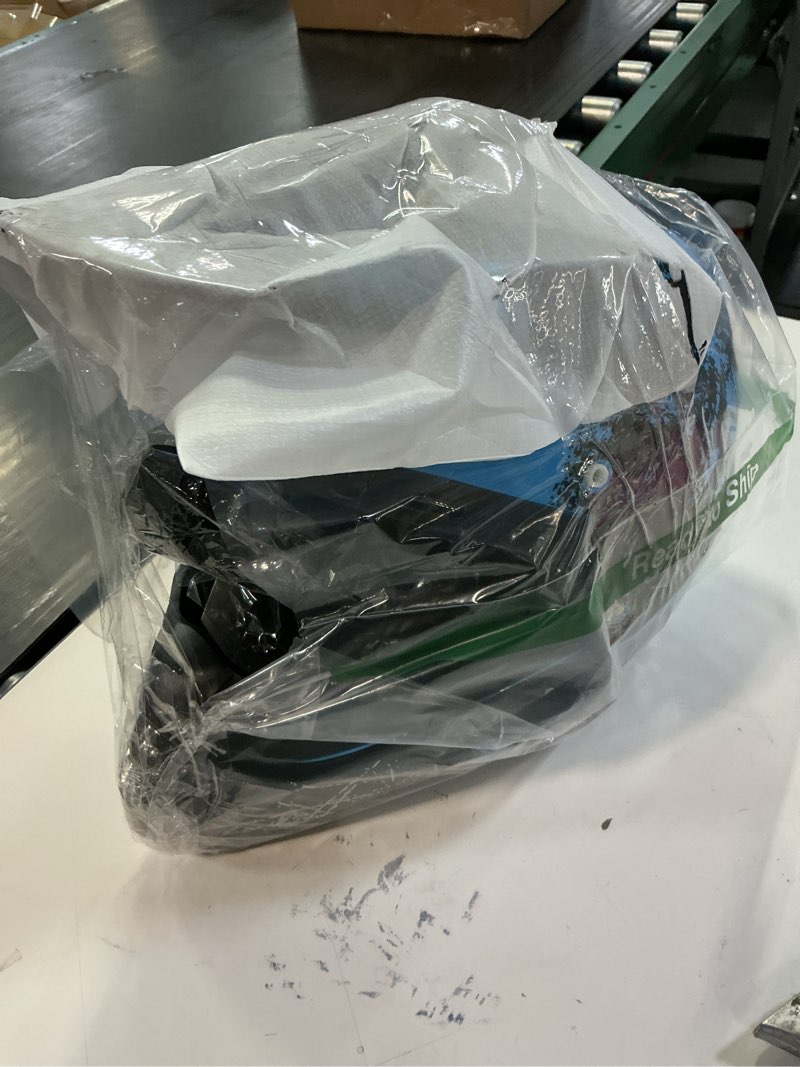 Condition photo showing Good Condition for spark dirt bike helmets kids motorcycle helmet youth atv motocross full face men women off-road mountain bike helmet adult with(gloves goggles mask) dot approved 4pcs set x-large blue