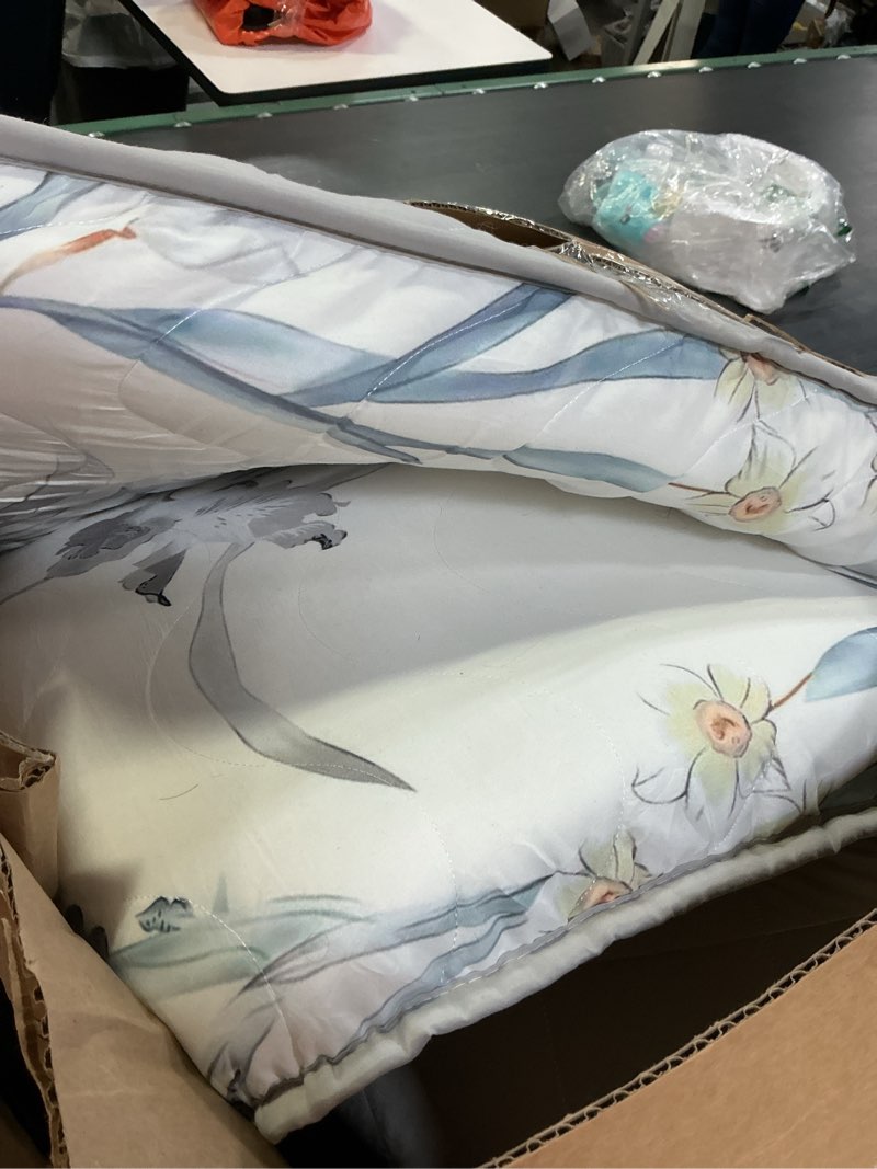 Condition photo showing item condition for SCHNAUZER HOME Japanese Floor Mattress, 3.5" Thicken Ink Wash Floral Pattern Portable Futon Mattress
