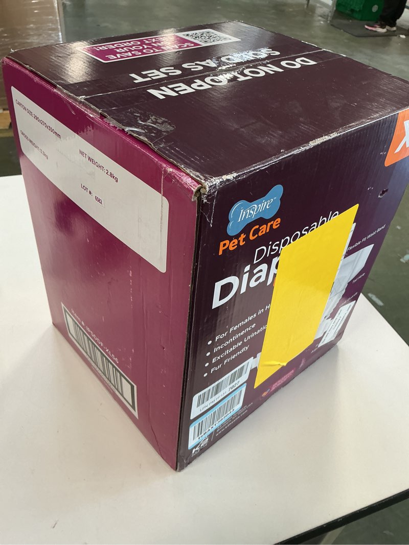 Condition photo showing New/Like New for Inspire Pet Care Dog Diapers Female Dogs | Bulk Value Doggie Incontinence, Accidents, for Heat, Pee or Period and Housebreaking (X-Large (56 Count))