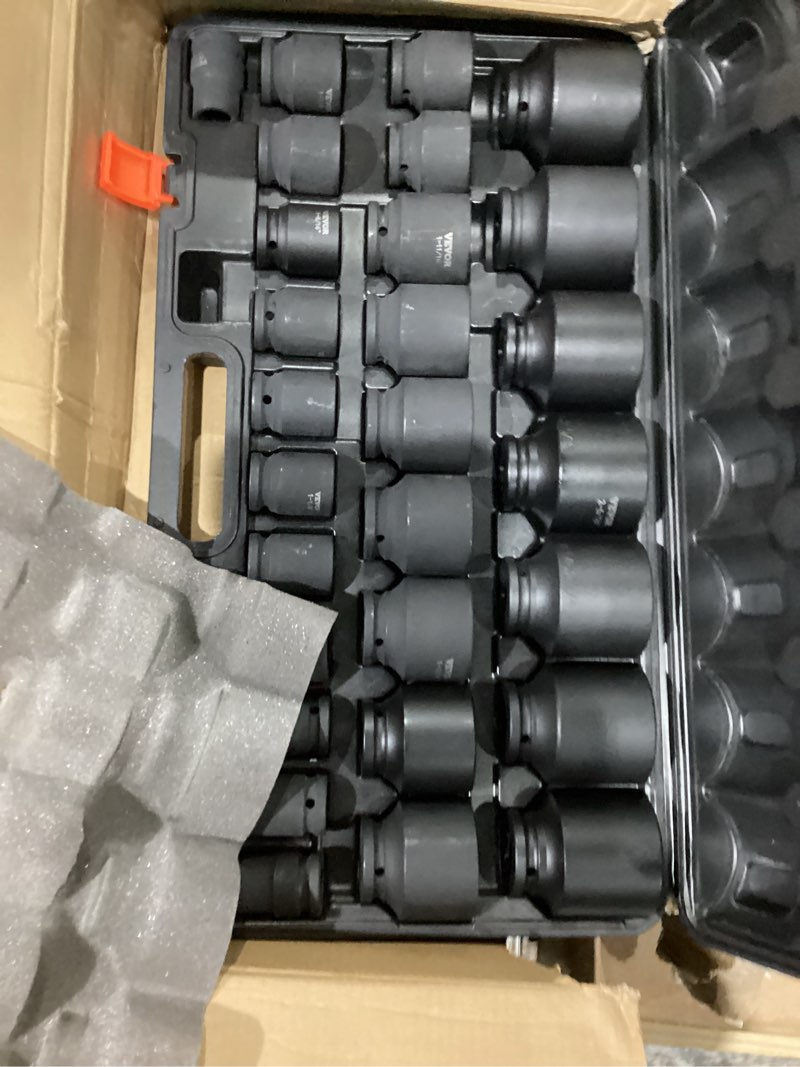 Condition photo showing As Is for Grey Pneumatic 8029D 3/4 in. Dr Deep SAE Master Set 3/4-2-1/2 in.  29 pc