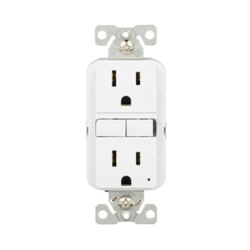 Eaton 15 -Amp 125-volt GFCI Residential Decorator Outlet Receptacles , White