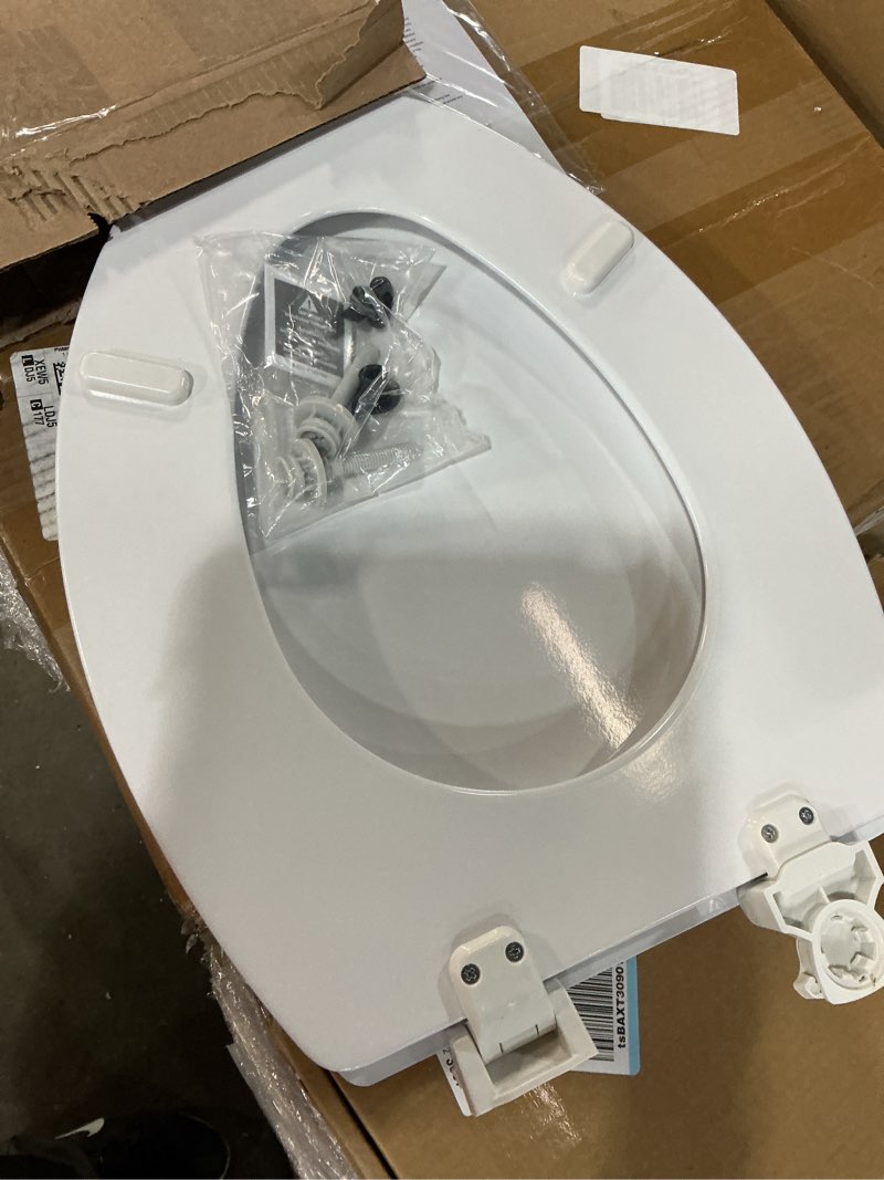 Condition photo showing New/Like New for Bemis 1500EC 390 Lift-Off Wood Elongated Toilet Seat, Cotton White (Pack of 1)