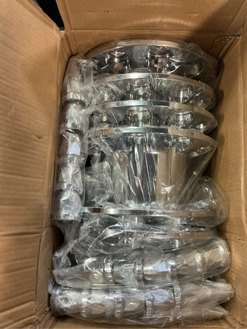 Condition photo showing Good Condition for Youxmoto Chrome ABS Complete Axle Cover Set, 2 Front and 4 Rear with Hub Caps and 33mm Screw-On Spiked Lug Nut Covers for Semi Trucks