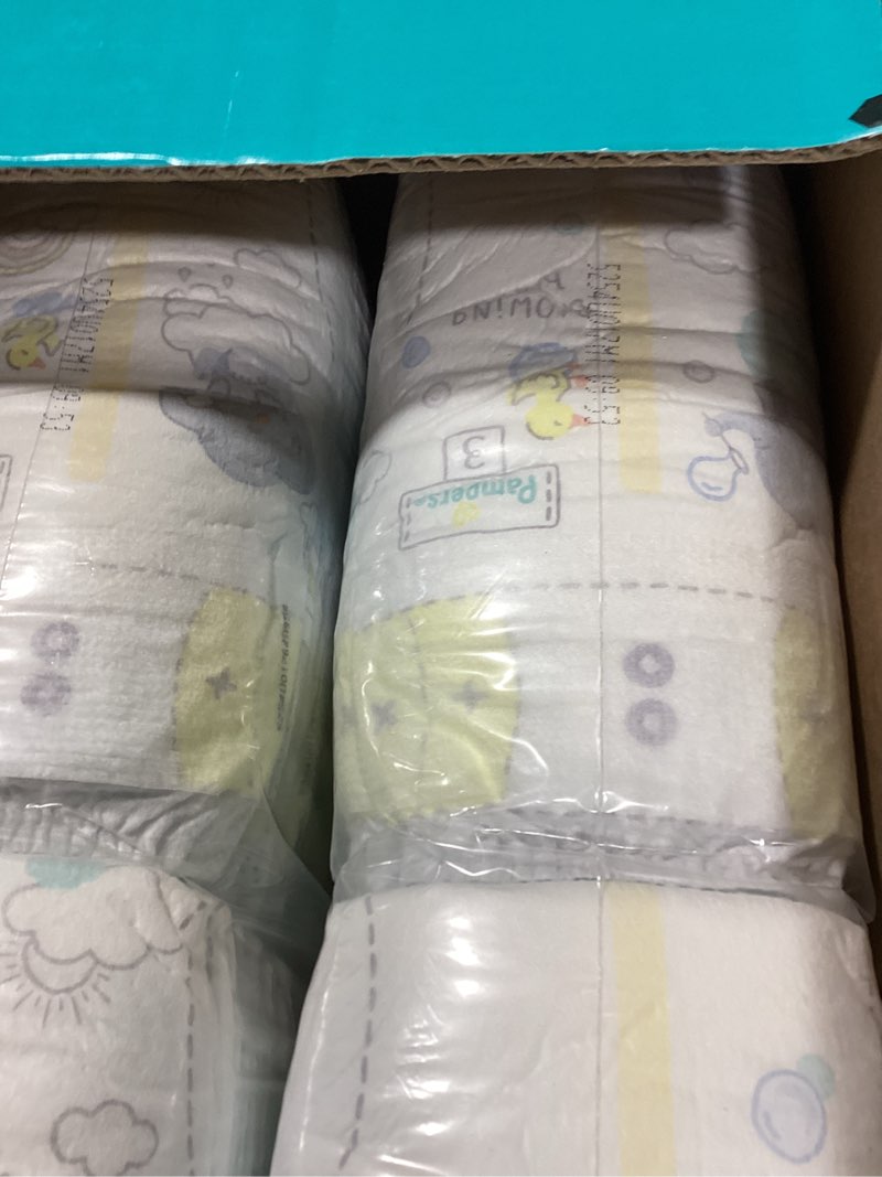 Condition photo showing New/Like New for pampers swaddlers diapers, size 3 (13-26 lbs), 136 count, absorbent, keeps baby dry and comfortable, skin safe disposable baby diaper (packaging may vary) size 3 136