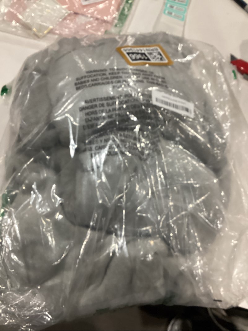 Condition photo showing As Is for DEZ FURNISHINGS Velvet Plush Blanket, Super Soft, for Couch, Bed, All Season Use, Queen (90" x 90"), Gray Queen (90" x 90") Gray