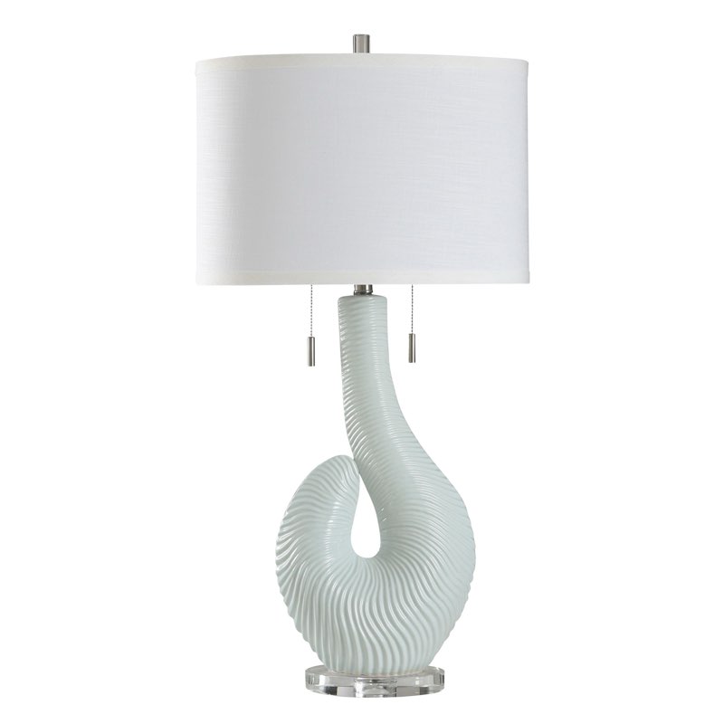 Norman Wyatt Home  Table Lamp Whisper Blue Ceramic 