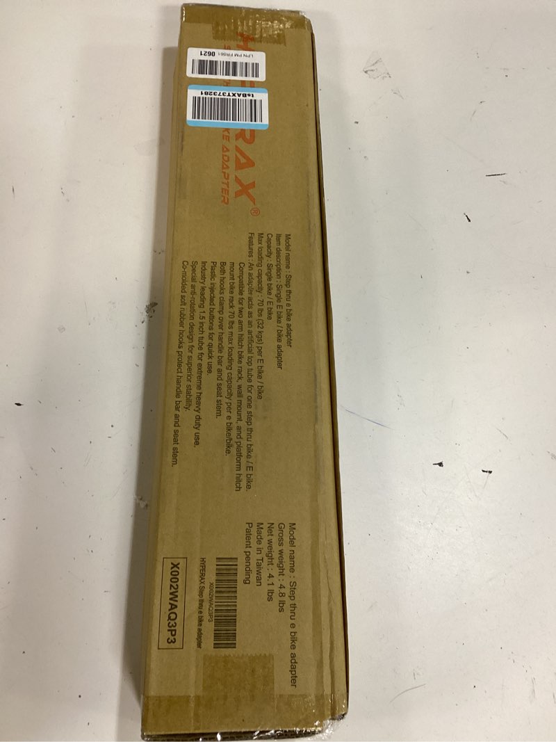Condition photo showing New/Like New for hyperax step thru e bike adapter fits up to 70 lbs for hitch bike rack, perfect for lectric, rad power, aventon, and other step thru/folding e bikes. must needed for step-thru (up to 70lbs)