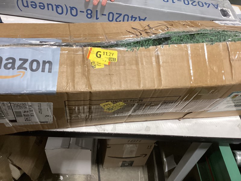 Condition photo showing As Is for Sunnyglade 6Ft Premium Artificial Christmas Tree with 400 LED Multicolored String Lights (NOT Pre-Strung) & Durable Metal Stand,8 Lighting Modes,1000 Tips Full Tree,Xmas Decoration(6Ft,Multicolor)