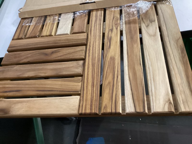 Condition photo showing Good Condition for utoplike teak wood bath mat, 32 x 20 inch large wooden shower mat for bathroom, non slip wood floor sturdy mat for inside shower luxury spa home or outdoor 32" x 20" (rectangular)