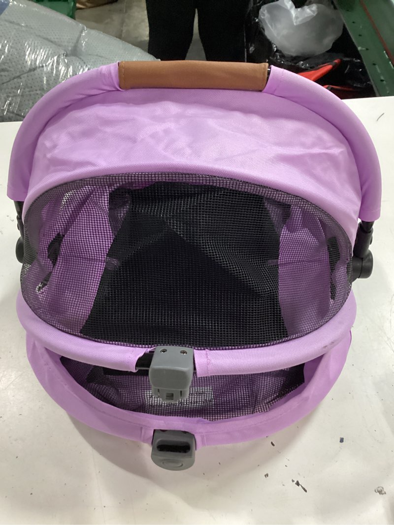 Condition photo showing As Is for pet gear no-zip view 360 ultra lite pet safety carrier & car seat for small dogs & cats push button entry, view 360 15-inch, cotton candy cotton candy 15.5"l x 12.5"w x 15.5"h