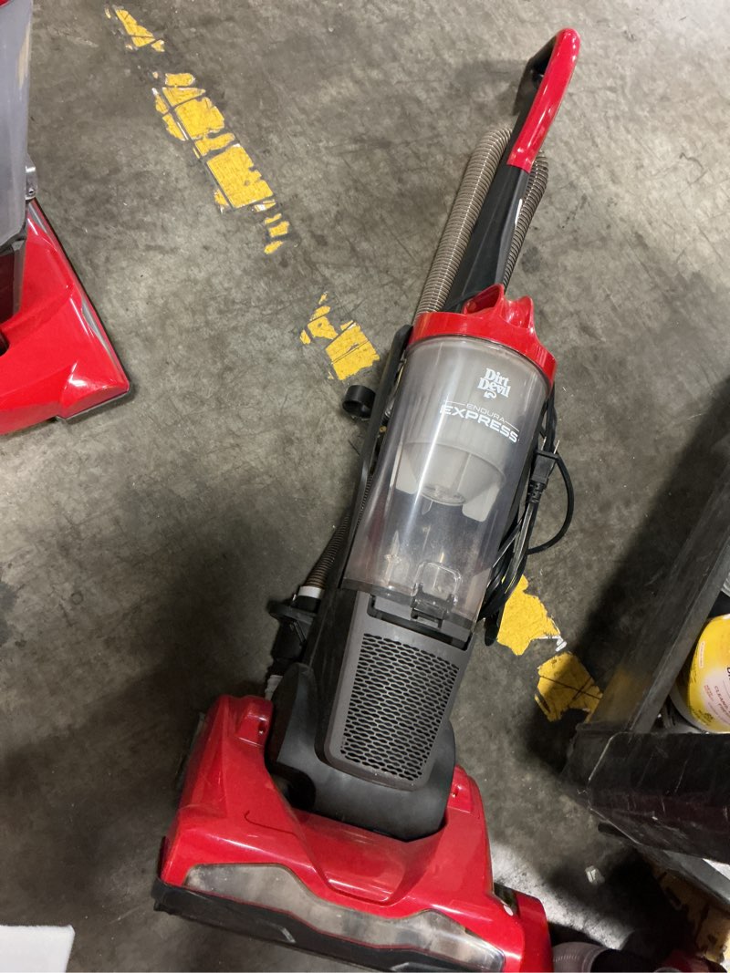 Condition photo showing As Is for dirt devil upright vacuum cleaners - hepa filtration
