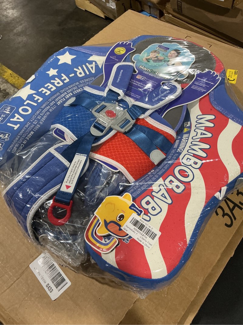 Condition photo showing New/Like New for Mambobaby Float Deluxe Baby Pool Float: Safe & Comfortable Swim Trainer for Infants & Toddlers, Non-Inflatable Design, UV Protection Canopy, Fun Water Experience for Ages 3-24 Months Liberty Float