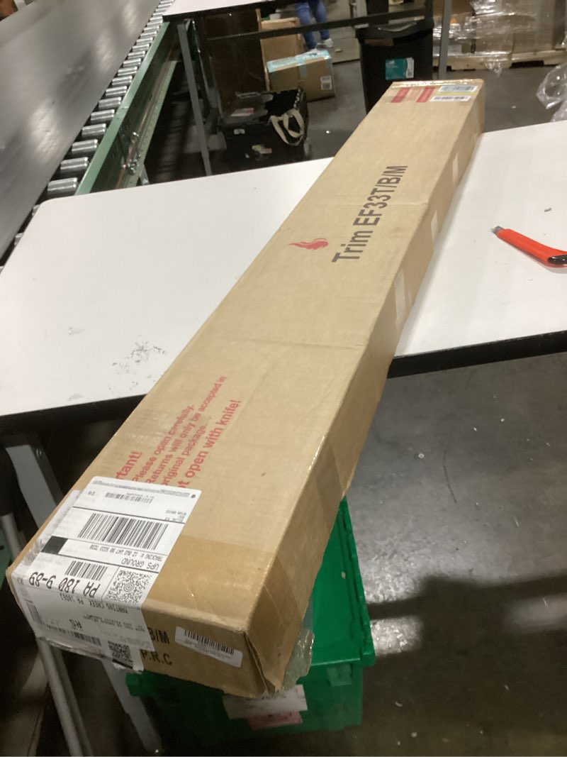 Condition photo showing As Is for Rodalflame Fireplace Insert Trim Kit for 35.63" W x 27.52" H?Black?B0BC7FYSDT, Only Suitable for Rod