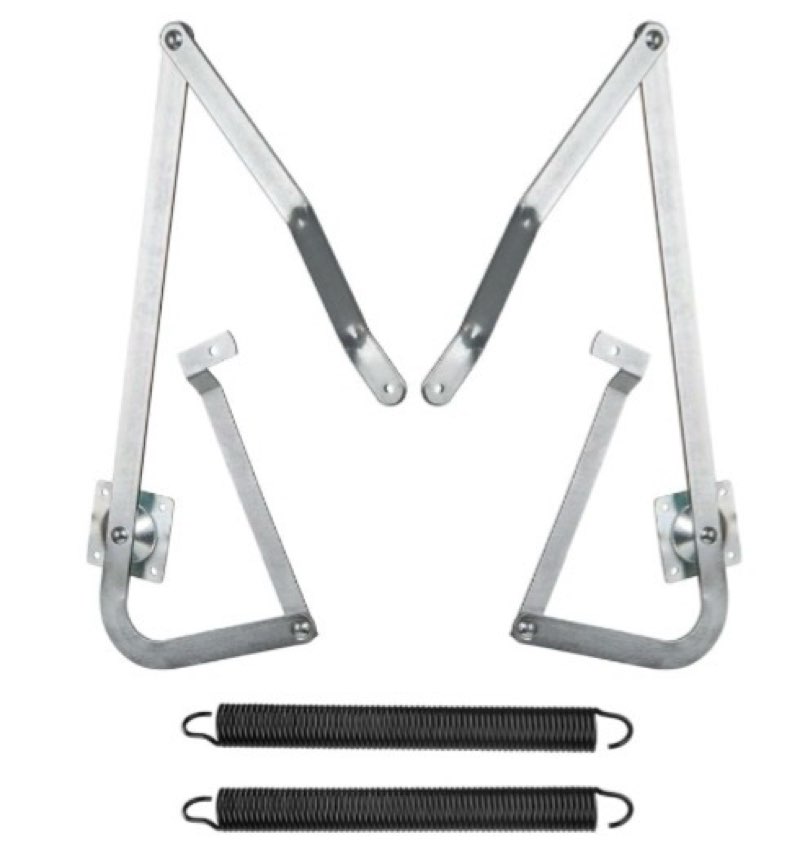 55-2 attic ladder hinge arms with springs replacement kit compatible with werner mk5, wu2210, w2208, w2210 attic ladders parts, fits for werner attic ladders manufactured after 2010
