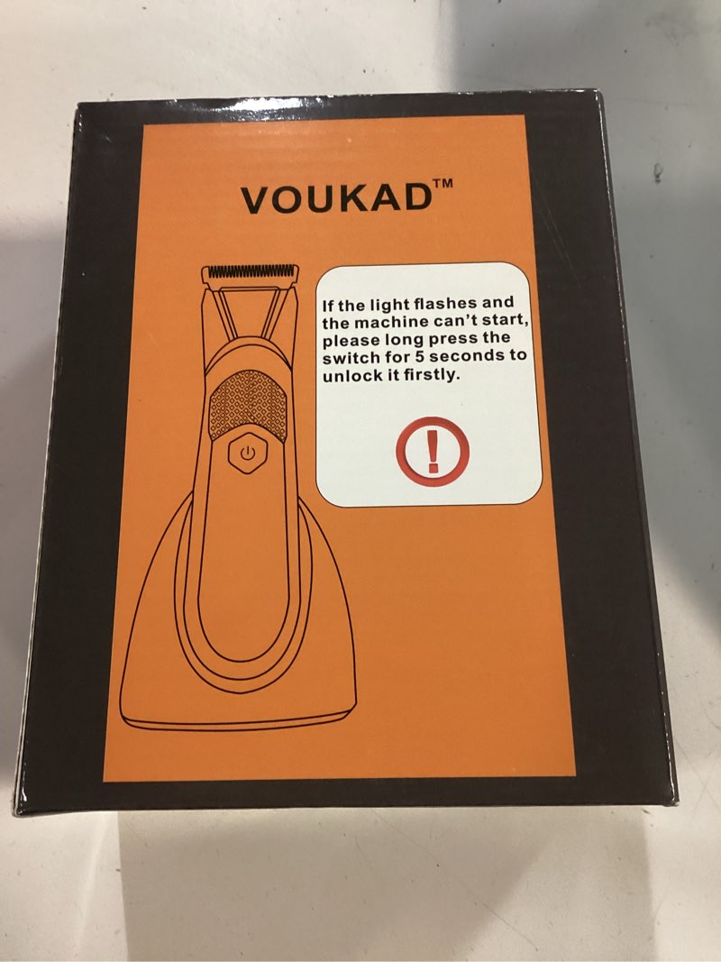 Condition photo showing New/Like New for Body Trimmer for Men - Groin & Ball Shaver with Charging Dock - Constant Power No-Pull Electric Pubic Hair Clipper - 5-in-1 Guard Waterproof Body Groomer with LED Light, for Groin, Armpit & Body Grey