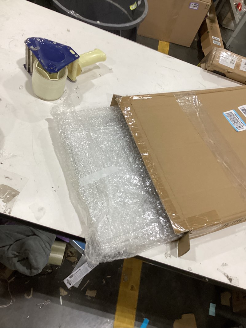 Condition photo showing As Is for Jumbo Vertical Acrylic Display Case - Extra Tall 19.6" Cabinet for Oversized Figures, Magnetic Door & Stackable Dustproof Showcase for Statues, Plush Art Dolls (Extra Large 14.5"x11.5"x19.6")