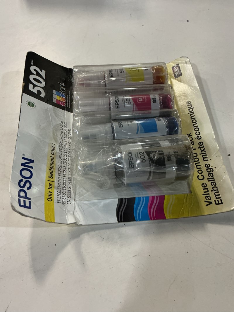 Condition photo showing New/Like New for epson ecotank 502 ink bottles value club pack