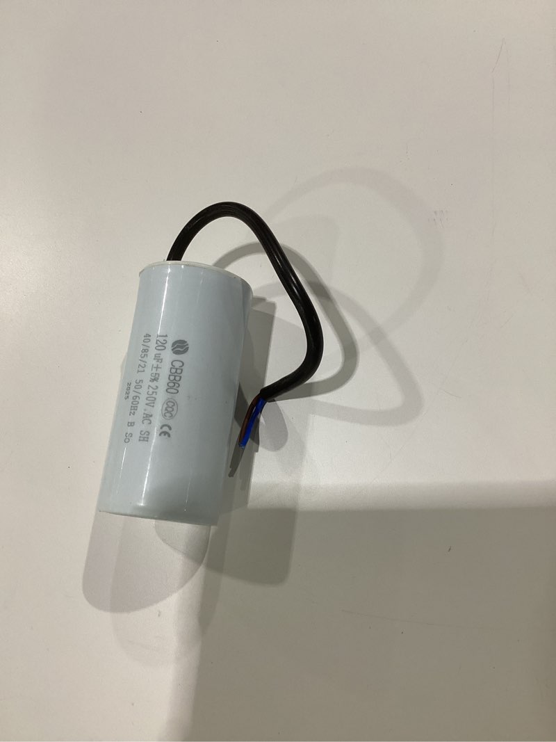 Condition photo showing As Is for CBB60 Run Capacitor, Wire 250VAC 120uF 50/60Hz Capacitor for Motor Air Compressor