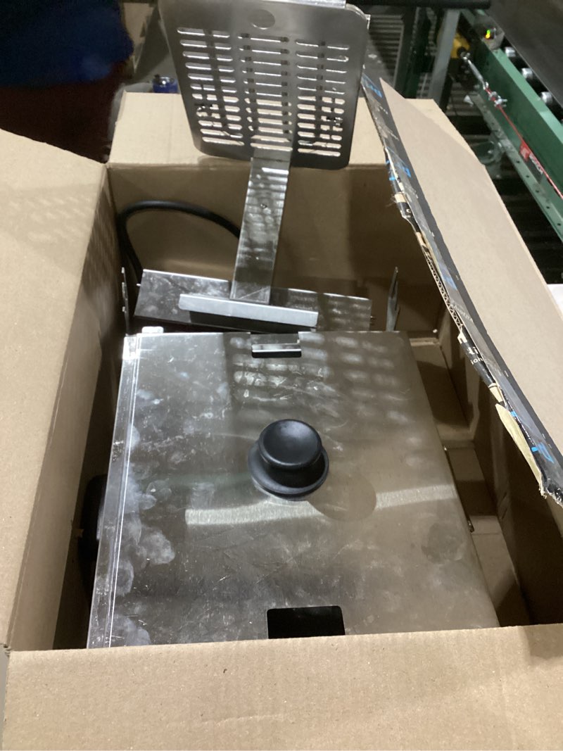 Condition photo showing As Is for Not tested!!!EGGKITPO Electric Deep fryer Single Tank Deep Fryer with Basket Capacity 10L(10.5QT) Electric Countertop Fryers with 60 Minute Timer for Home Kitchen and Restaurant, 1800 Watts, 120V