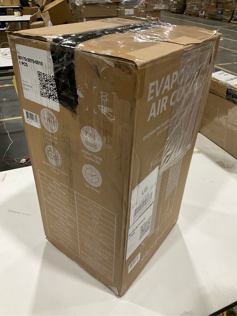 Condition photo showing New/Like New for Portable Air Conditioners No Windows Needed, 3-IN-1 Swamp Cooler, Evaporative Air Cooler, 4 Modes & 3 Speeds, 2-Gal Water Tank for Long Cooling, Max 20 FT/S Remote Control, 12 Hours Timer