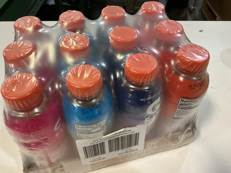 Condition photo showing New/Like New for (BB 12/18/2025) Gatorade Fit Electrolyte Beverage  Healthy Real Hydration  New 2.0 4 Flavor Variety Pack  16.9.oz Bottles (12 Pack)
