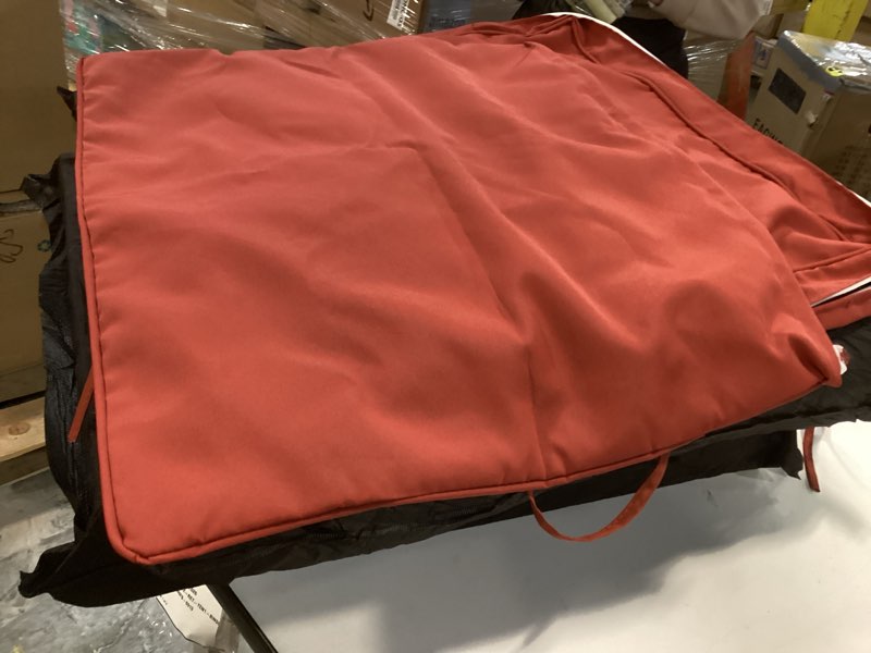 Condition photo showing As Is for Outdoor Patio Chair Cushions Set 22 L X 24 W X 4 H Waterproof & Fade Resistant Deep Seat and Back Cushions with Removable Covers Outdoor Seat Cushion Set for Chairs and Sofas 22''L × 24''W × 4''H Terra Red 2