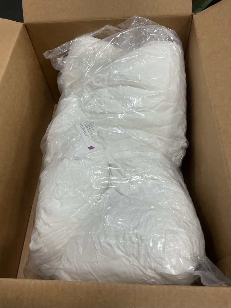 Condition photo showing As Is for OKBA Set of 2 Throw Pillow Inserts, Hypoallergenic Soft & Firm Cushions with 100% Cotton Cover, 24x24 Pillows Filler for Side Sleepers, Sofa, Bed and Home Decor, Indoor Quality Hotel Pillows 24x24 Inch (Pack of 2)-1CM Stripe