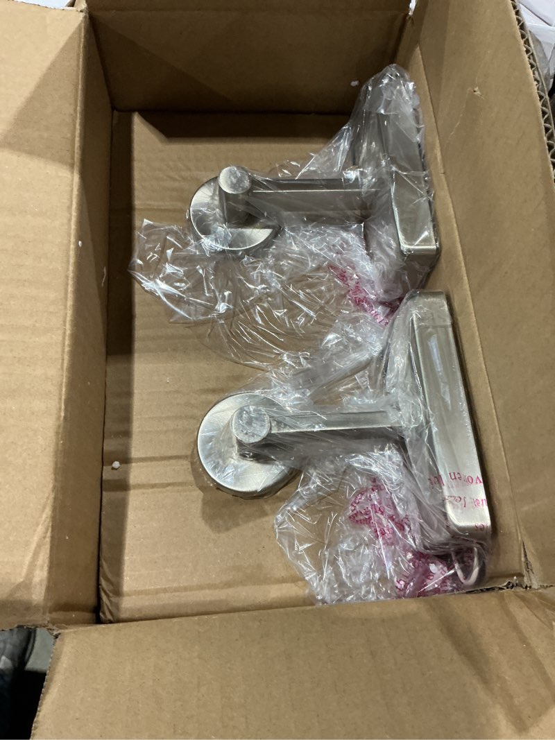 Condition photo showing New/Like New for kalium wall sconces set of two modern vanity lights with double clear glass shade brushed nickel indoor farmhouse wall light for bathroom living room bedroom hallway bulb e26 base (2pcs) silver 2pcs double glass