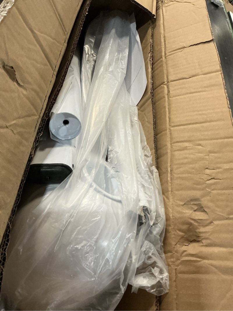 Condition photo showing As Is for stand professional ozone facial steamer with touch control, adjustable height & rolling base, 360° rotatable nozzle, hot mist function, use for home, salon spa (white)