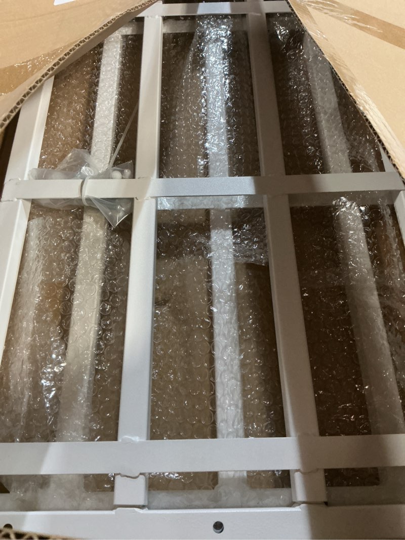 Condition photo showing New/Like New for Fixed Window Safety Guard 19”x 54” *2 Pack Adjustable Width Prevents Accidental Falls, Non-Egress, Tamper Resistant Screws Included, White, Single Pack