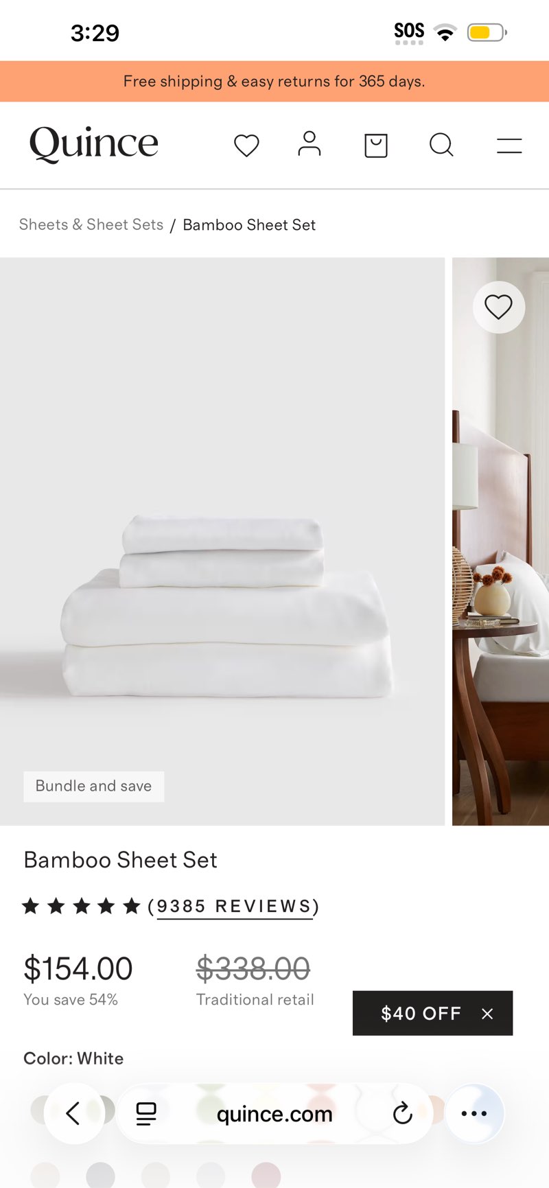 bamboo sheet set, king/cal king