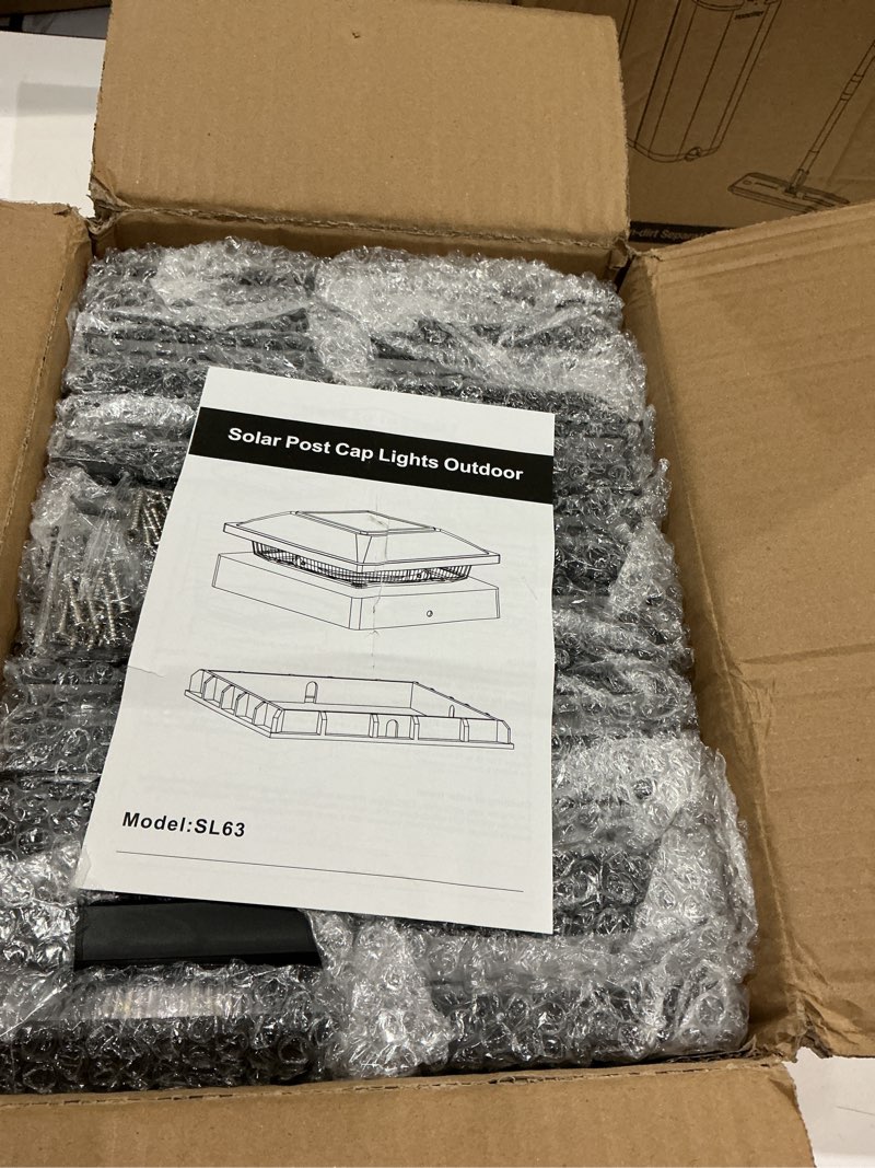 Condition photo showing Good Condition for brightever 4x4 3.5x3.5 solar post cap lights 16-pack black | 16leds, warm/cool white, for vinyl/wood posts, ip65 waterproof, outdoor, perfect for garden, patio, fence, deck black 4x4 16-pack