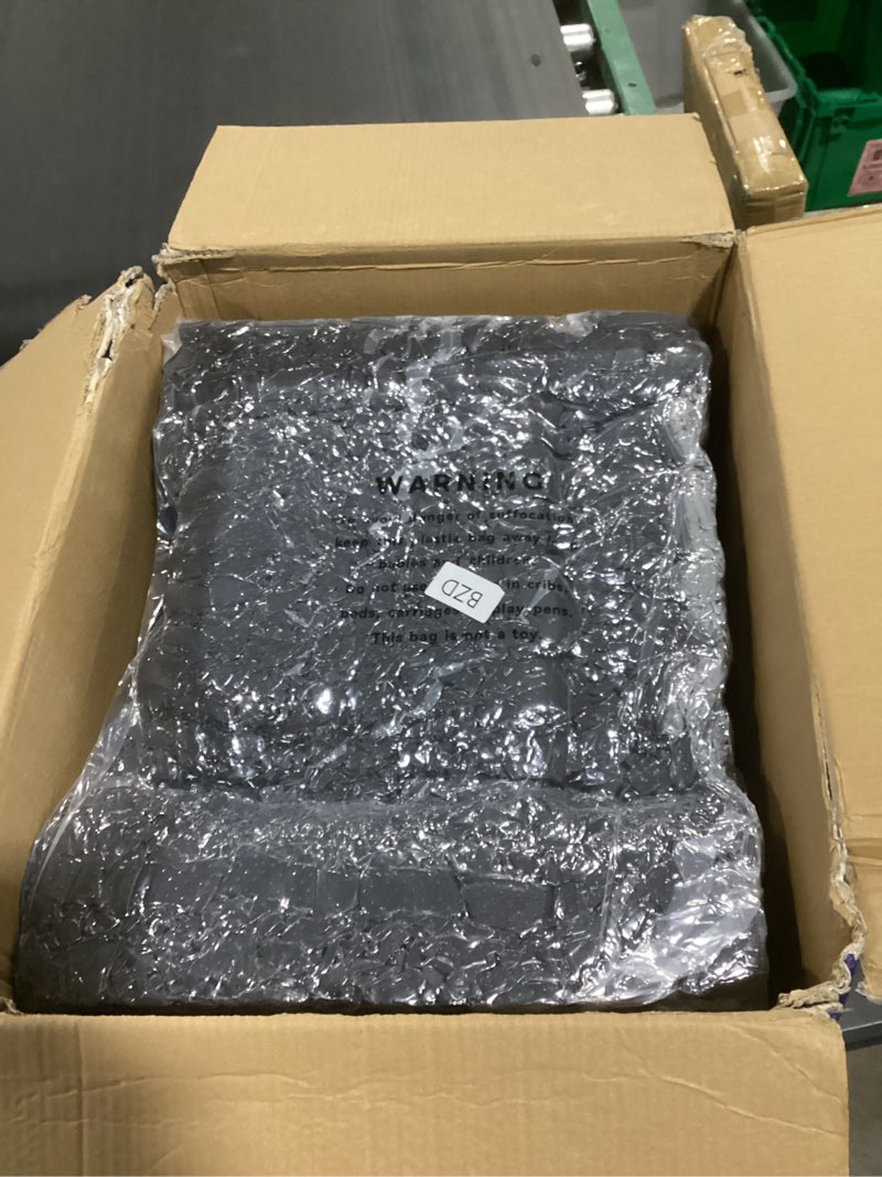 Condition photo showing New/Like New for maxyoyo loveseat sofa couch, upholstered bean bag chair cloud 2-seat for adults, boneless couch with tufted cushion & pillows, sofa in a box, no assembly required, dark grey loveseat corded dark grey