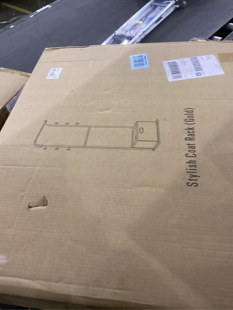 Condition photo showing New/Like New for Heavy Duty Clothes Rack with Storage Basket & Marble Base, Clothing Rack for Hanging Clothes, Coat Rack for Entryway Bedroom Living Room Hotel 13.39" D x 19.69" W x 68.9" H (Black) Black Modern