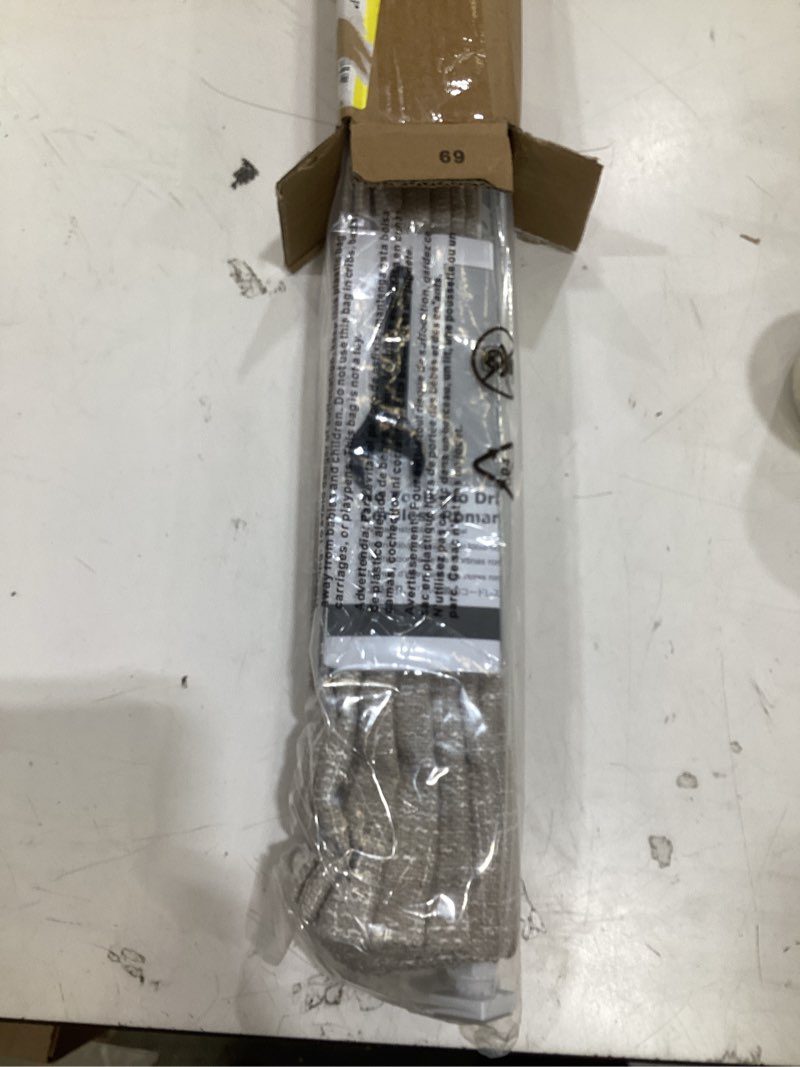Condition photo showing Good Condition for unishades no tools no drill cordless roman shades for indoor windows 100% blackout, for window size 24" w × 64" h beige beige 24" w × 64" h