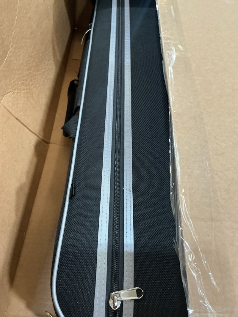 Condition photo showing Good Condition for mi&vi nf-5001 super lightweight 3.3lb violin travel case (3/4 size) with reflective safety strips | hygrometer | adjustable shoulder straps | hard-shell | high-density foam - mivi music black 3/4