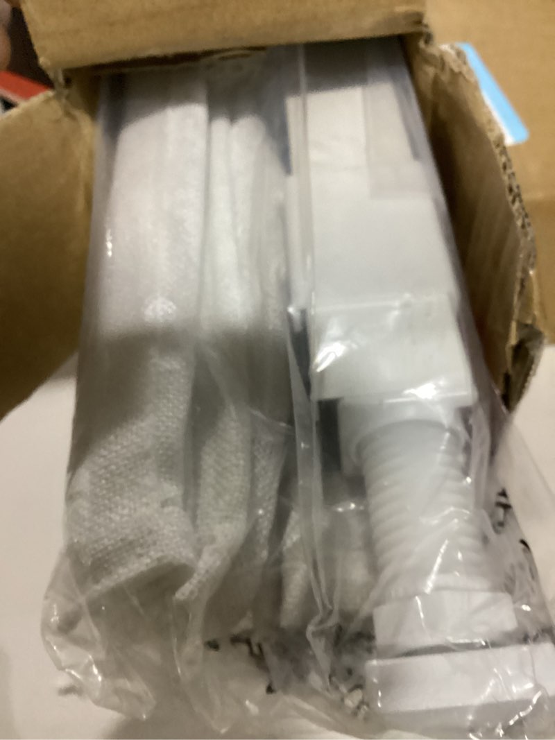 Condition photo showing New/Like New for no Drill Cordless Roman Shades for Windows, 23" W × 64" H - Light Filtering - Linen - White Light Filtering - Linen - White 23" W × 64" H