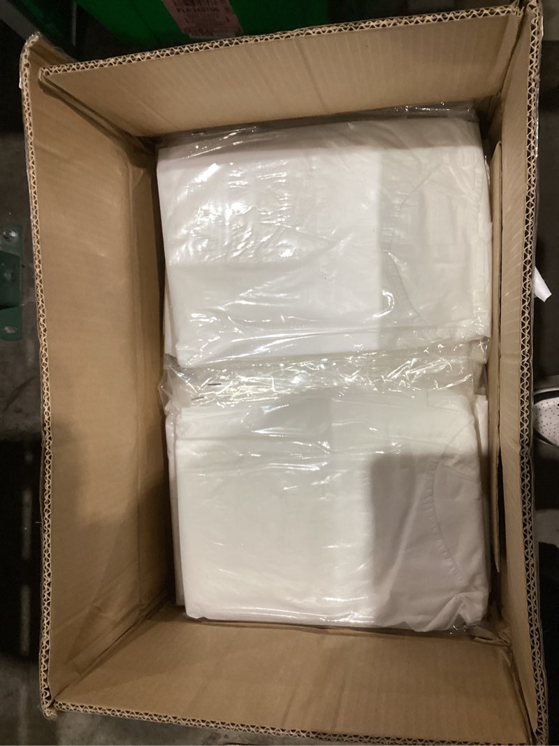 Disposable Isolation Gowns - White Level 2 PPE Gowns Disposable - Knee-Length, Non-Woven, Fluid-Resistant Gowns, Latex Free (60, L) 60 L