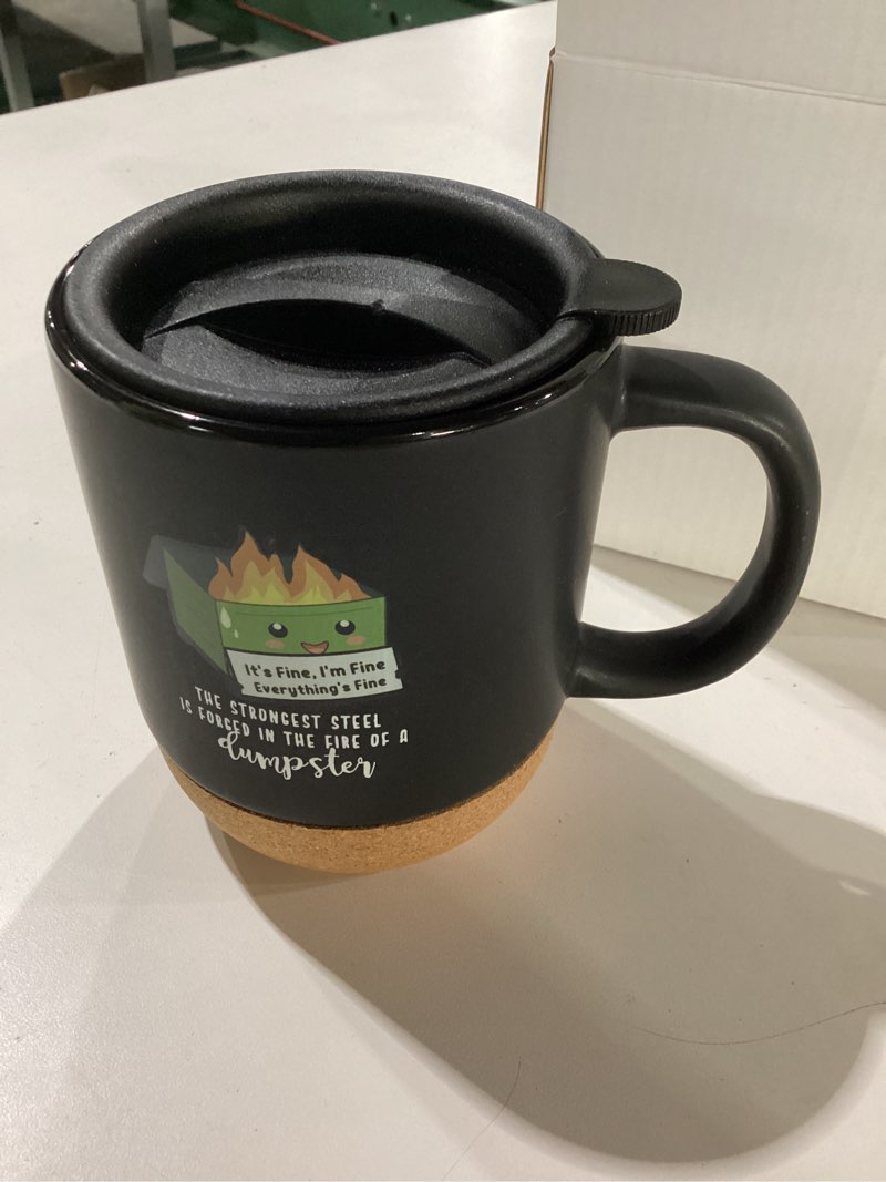 Condition photo showing New/Like New for 20 Pcs Dumpster Fire Mug Bulk with Removable Cork Bottom for Coworker Funny Office Supplies Emotional Support Coffee Mugs Appreciation Gifts for Coworker Teacher Nurse, 13.5 oz