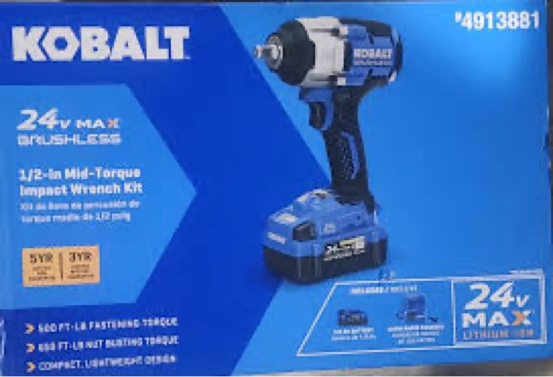 1/2-in Mid-Torque Impact Wrench Kit Kit de llave de percusión de torque medio de 1/2 pulg