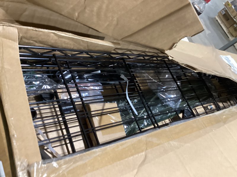 izeuk 1400 lbs garage black shelving wide storage shelves 4 tier adjustable heavy duty metal wire ra