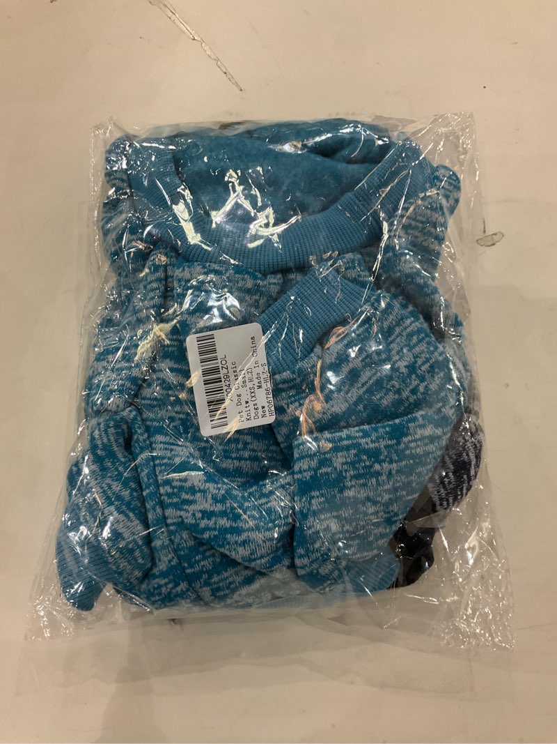 Condition photo showing New/Like New for Idepet Pet Dog Classic Knitwear Sweater 3 Pcs, Fleece Coat for Small,Medium Dogs,Warm Pet Dog Cat Clothes,Soft Puppy Customes for Dog Grils Boys,Medium Medium 3 pcs Grey+Blue+Navy
